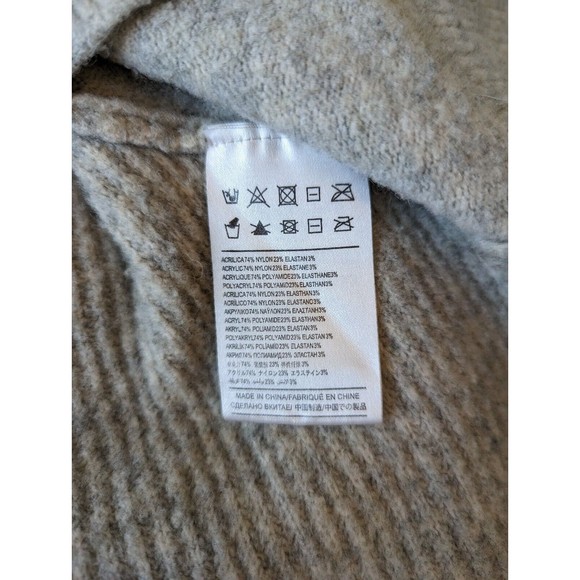 Sylvian Heach Long Sleeve High‎ Low Hem Cropped Sweater Medium Heathered Gray - Picture 5 of 8